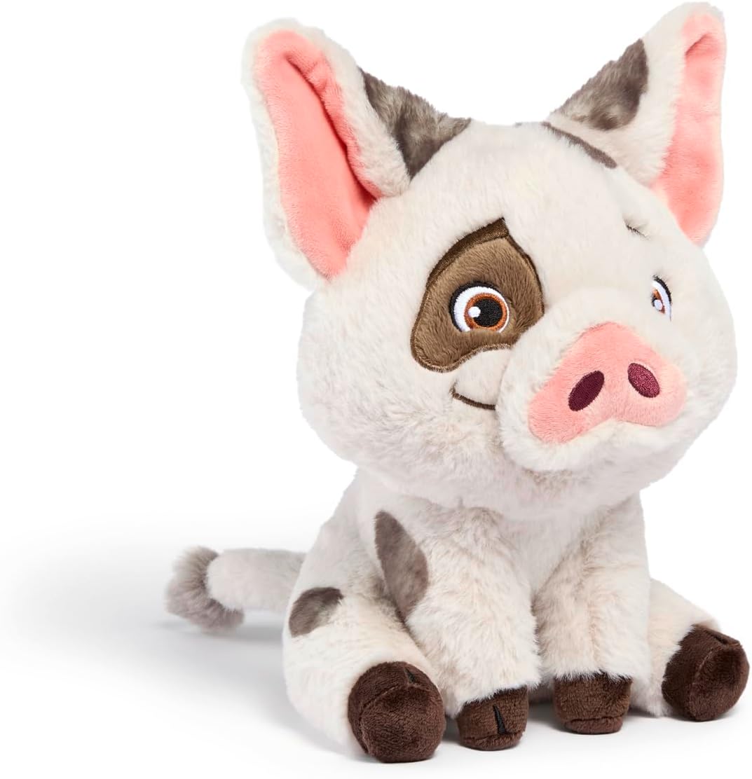 Pua 25 cm plush soft toy, Moana 2 soft cuddly plush Pig, Suitable from the First Months of Life, Pink