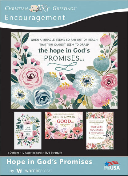 Words of Hope - Encouragement Greeting Cards - KJV Scripture - (Box of 12