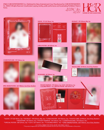 Her - incl. 80pg Booklet, 2 Cover Postcards, Lyrics Poster, Bookmark, 2 Photocards, Poster + Pencil