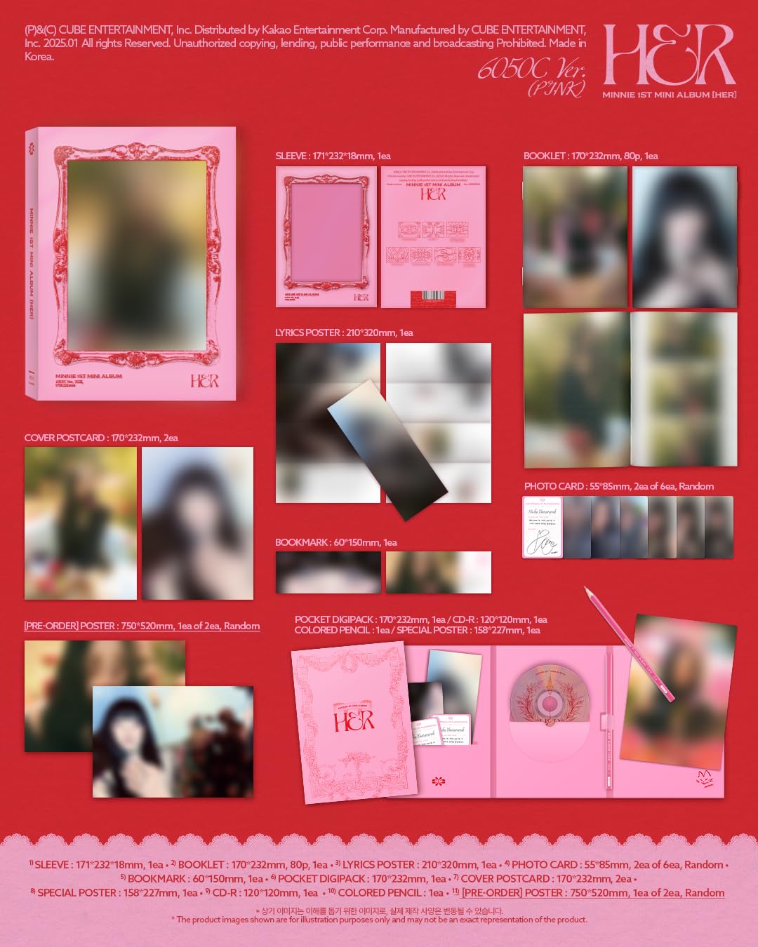 Her - incl. 80pg Booklet, 2 Cover Postcards, Lyrics Poster, Bookmark, 2 Photocards, Poster + Pencil