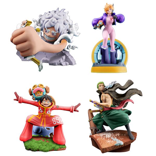 One Piece Petitrama PVC Mini-Statue Logbox Re Birth Egghead Set 9 cm