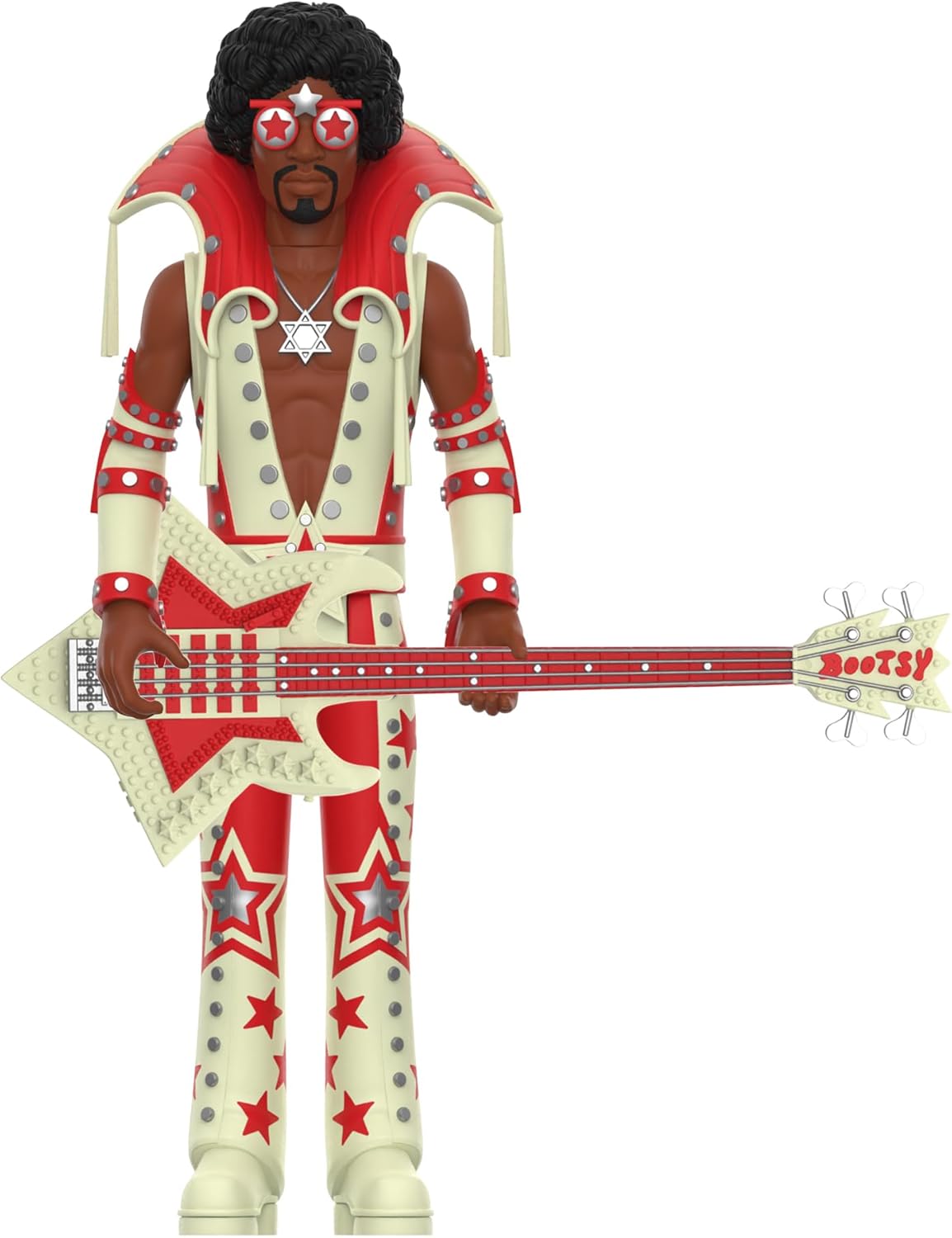 Super7 Bootsy Collins (Glow) - 3.75" Bootsy Collins Action Figure with Accessory Classic Music Collectibles and Retro Toys