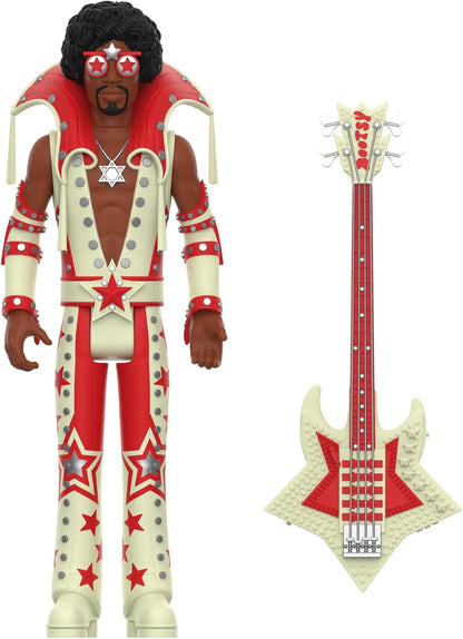 Super7 Bootsy Collins (Glow) - 3.75" Bootsy Collins Action Figure with Accessory Classic Music Collectibles and Retro Toys