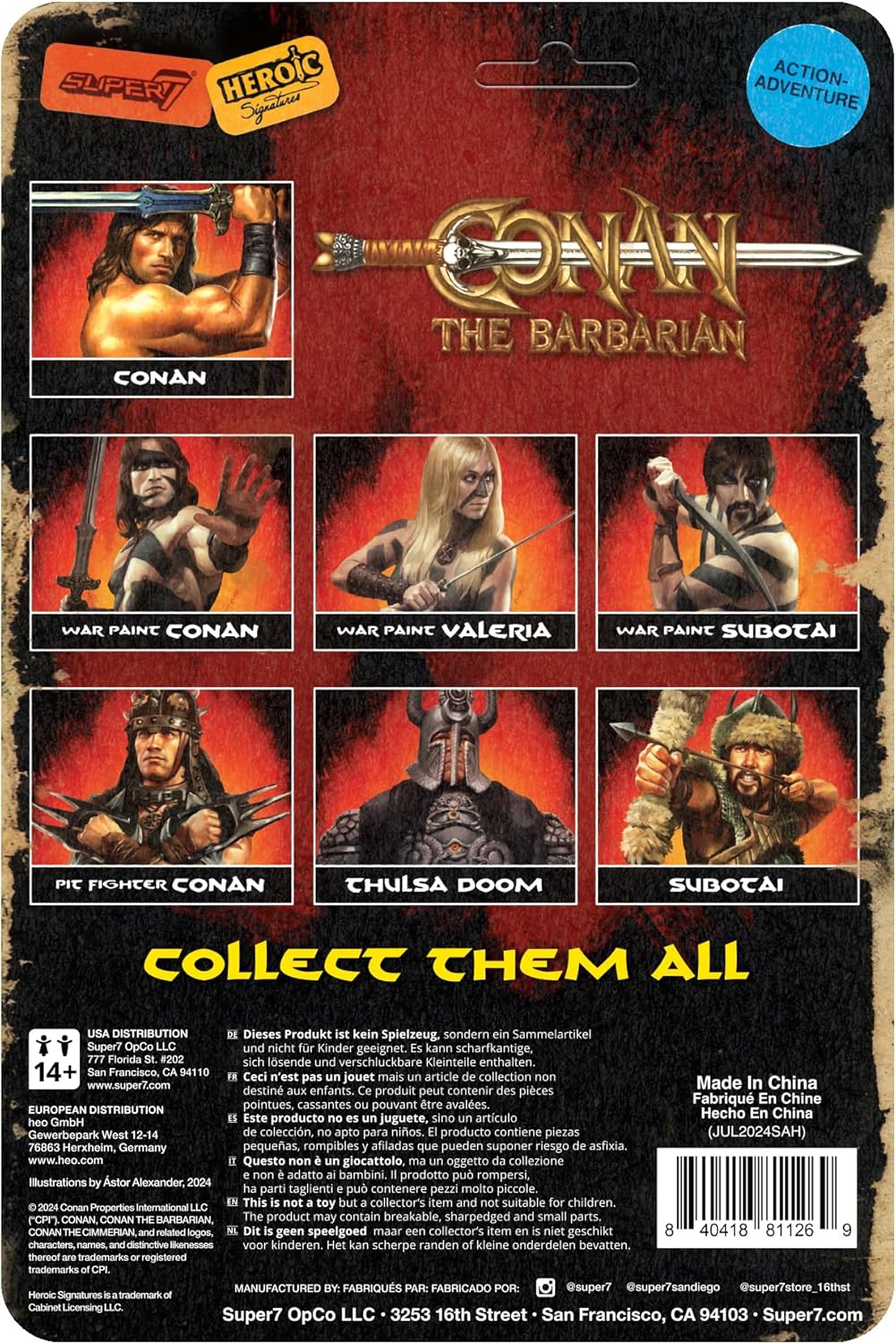 Super7 Conan The Barbarian Reaction Figures - Conan (Resurrected) Action Figure