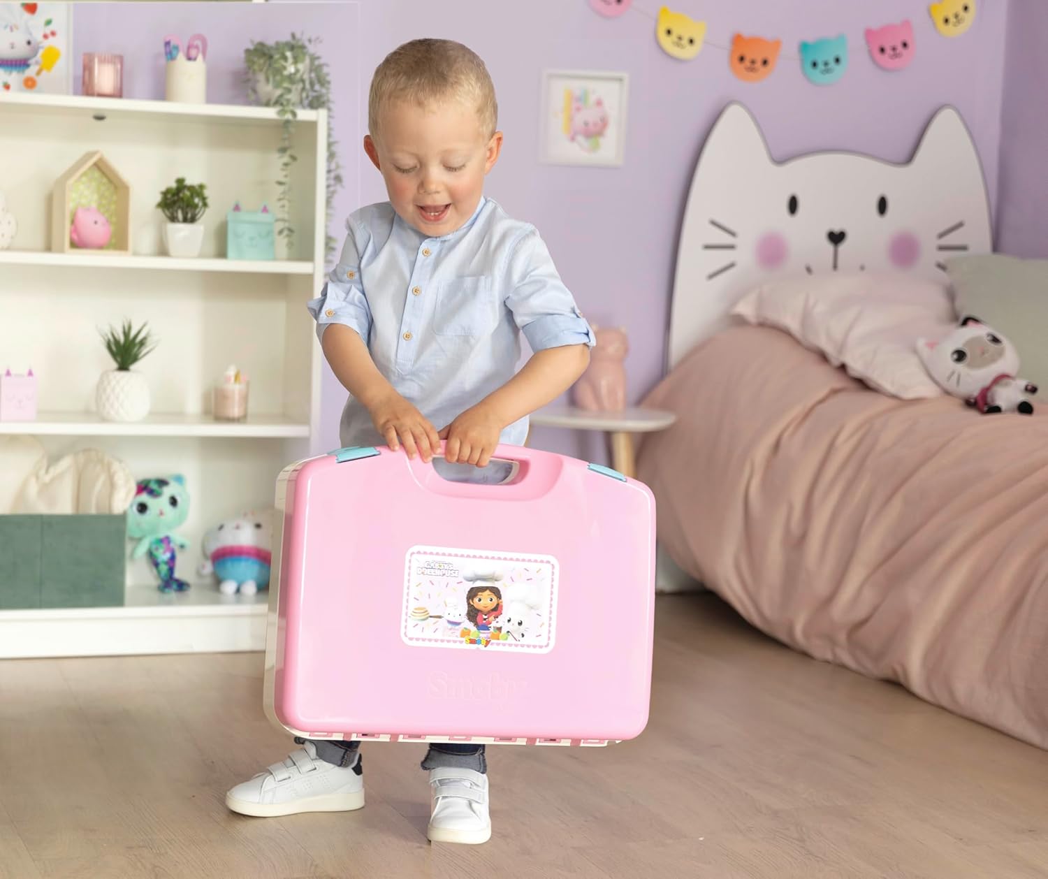 Smoby - Het poppenhuis van Gabby – draagbare keuken met transportkoffer en accessoires voor kinderen vanaf 3 jaar (7600311908