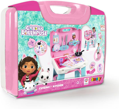 Smoby - Het poppenhuis van Gabby – draagbare keuken met transportkoffer en accessoires voor kinderen vanaf 3 jaar (7600311908