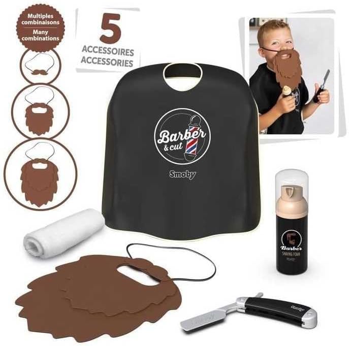 Smoby - Smoby Barber & Cut Barbier Mijn Eerste Baard 5dlg.