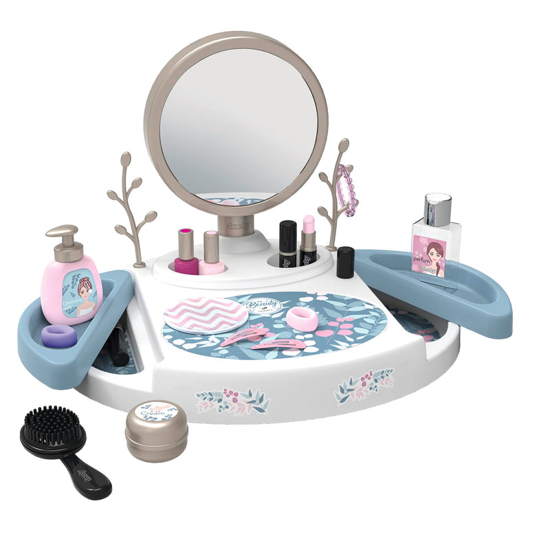 Smoby - My Beauty Vanity, 7600320252, +3 anni, specchiera da tavolo, 15 accessori, trucchi finti