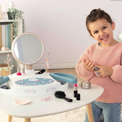 Smoby - My Beauty Vanity, 7600320252, +3 anni, specchiera da tavolo, 15 accessori, trucchi finti