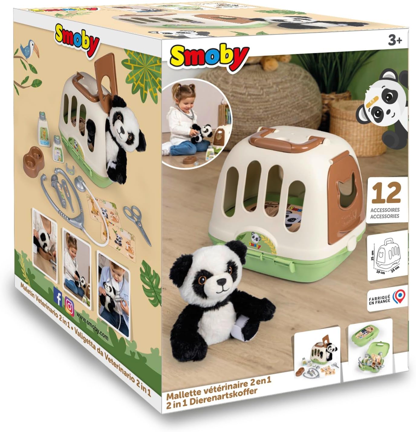 Smoby - Smoby Dierenverzorger Reismand met Panda 12dlg.