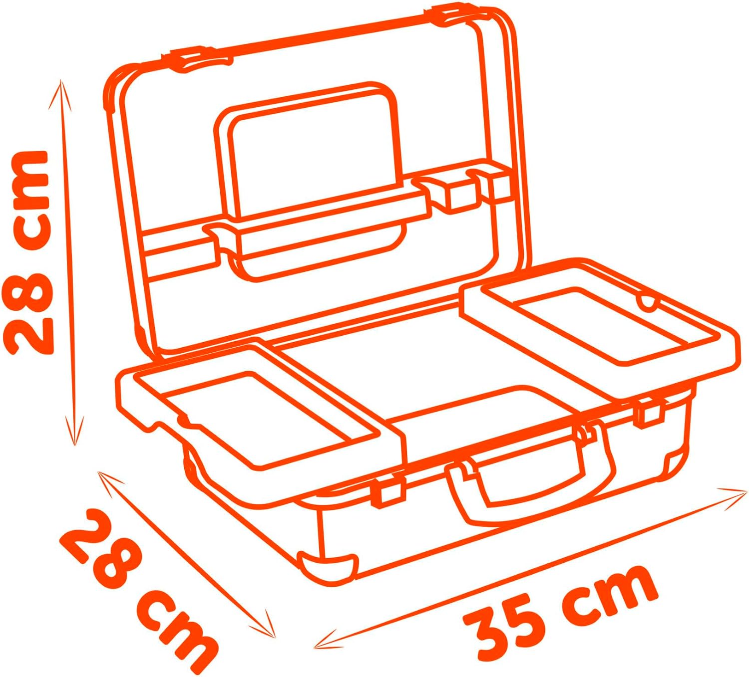 Smoby - Zwart + Decker – Bricolo Box – gereedschapskoffer – speelgoed om te knutselen voor kinderen – bouwvoertuig – 360904