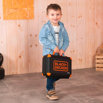 Smoby - Zwart + Decker – Bricolo Box – gereedschapskoffer – speelgoed om te knutselen voor kinderen – bouwvoertuig – 360904