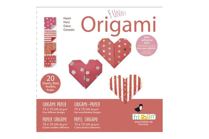 Funny Origami. Hearts. 20 sheets 15x15 cm
