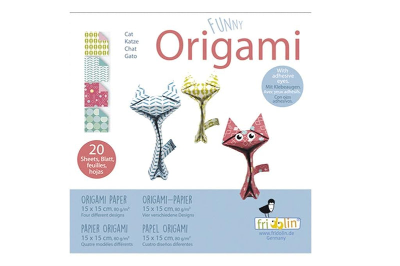 Funny Origami. Cats. 20 sheets 15x15 cm
