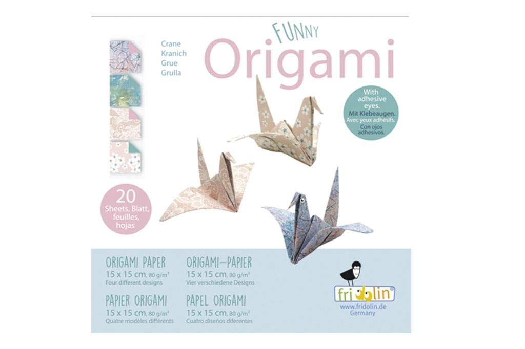 Funny Origami. Cranes. 20 sheets 15x15 cm