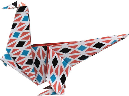 origami Dino vouwen 20 x 20 cm 20 stuks multicolor