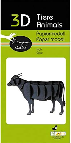 Fridolin GmbH 3D Papiermodell - Kuhb/h/t: ca. 12 × 8 × 4 cm (montiert