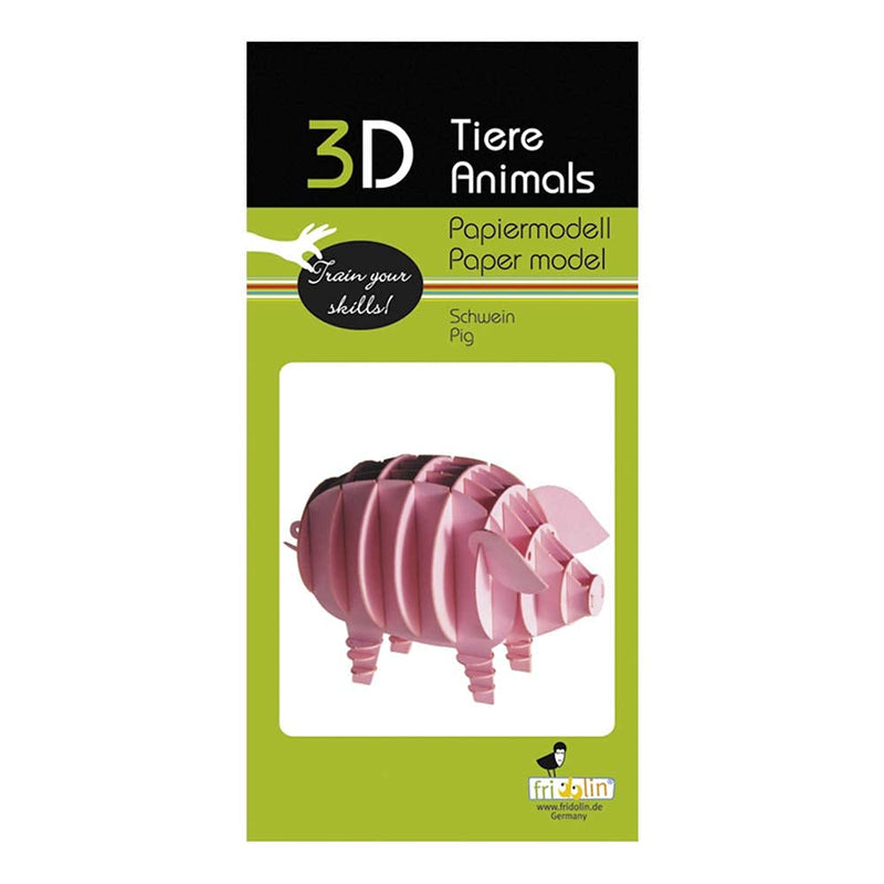 Fridolin 3D papieren model varken