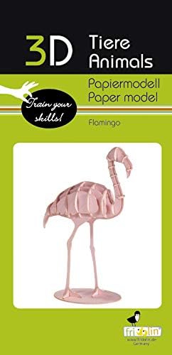 Fridolin 3D Papiermodell - Flamingo