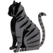 Fridolin 3D Papiermodell Katze schwarz