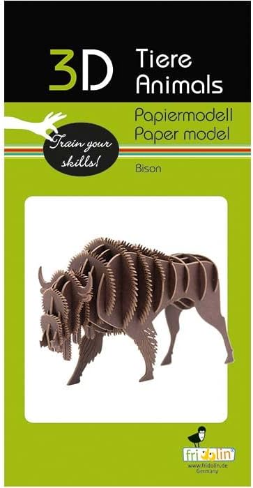 3D Paper Model Bison