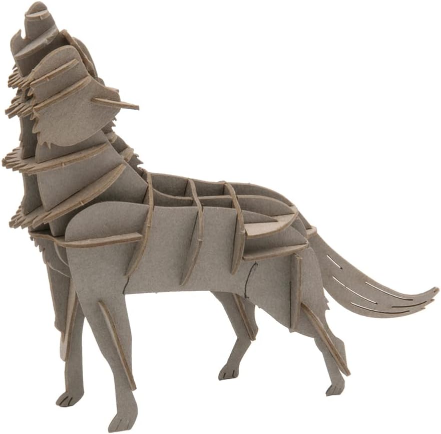 Fridolin 3D Papiermodell, Wolf, 11x9,5cm