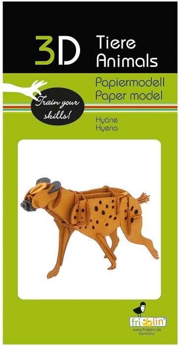 Fridolin 3D Papiermodell Hyäne