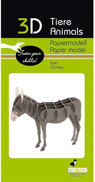 Fridolin 3D Papiermodell Esel