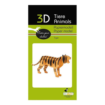 Fridolin 3D Papiermodell, Tiger