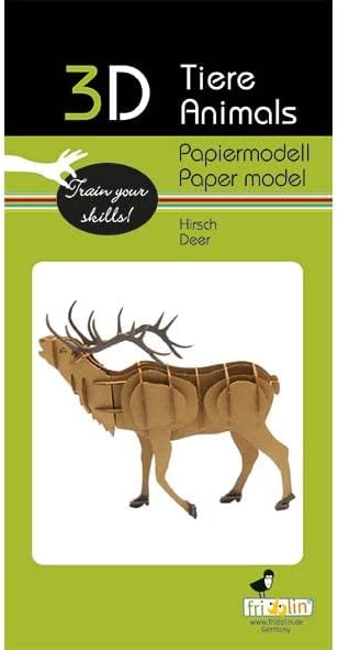 Fridolin 3D Papiermodell Hirsch