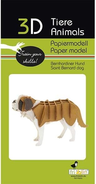 3D Paper Model Saint Bernard dog