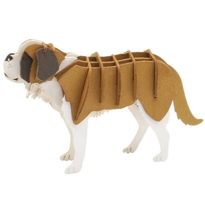 3D Paper Model Saint Bernard dog