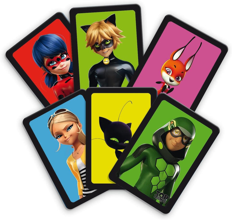 Top Trumps Match Miraculous - Juego De Mesa, Juegos Infantiles, Conecta 5 Dados Iguales En Tu Propio Tablero, Juego De Memoria 4 Años, Para 2 Jugadores