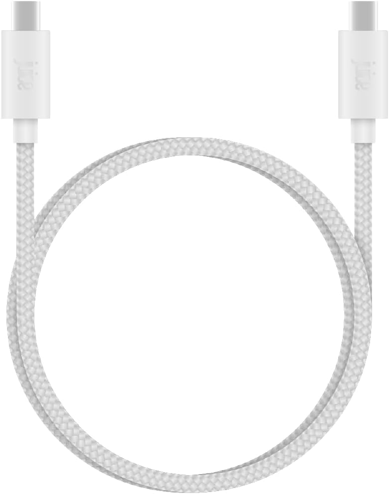 Juice Cable Type C to Type C 1M Braided, Fast Charge Type C Braided Data Lead Compatible with iPhone 16, 16 Pro, 15, 15 Pro, iPad Air 5 Galaxy S23 S22 Ultra Mi 11 Note 10 Pixel 9 (Rose Gold