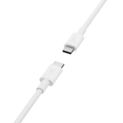 Juice Cable Type C to Type C 1M Braided, Fast Charge Type C Braided Data Lead Compatible with iPhone 16, 16 Pro, 15, 15 Pro, iPad Air 5 Galaxy S23 S22 Ultra Mi 11 Note 10 Pixel 9 (Rose Gold