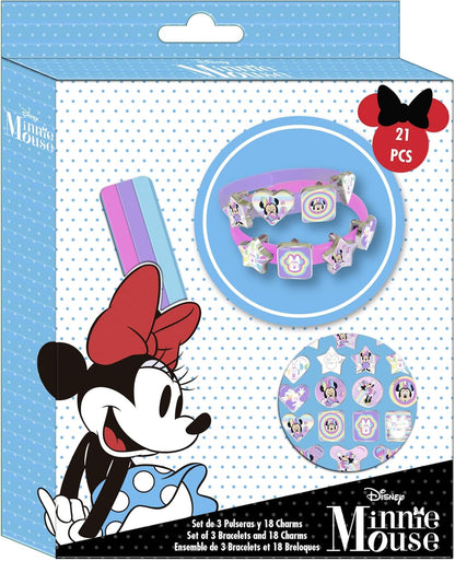 Scatola braccialetti con charm di Minnie Mouse