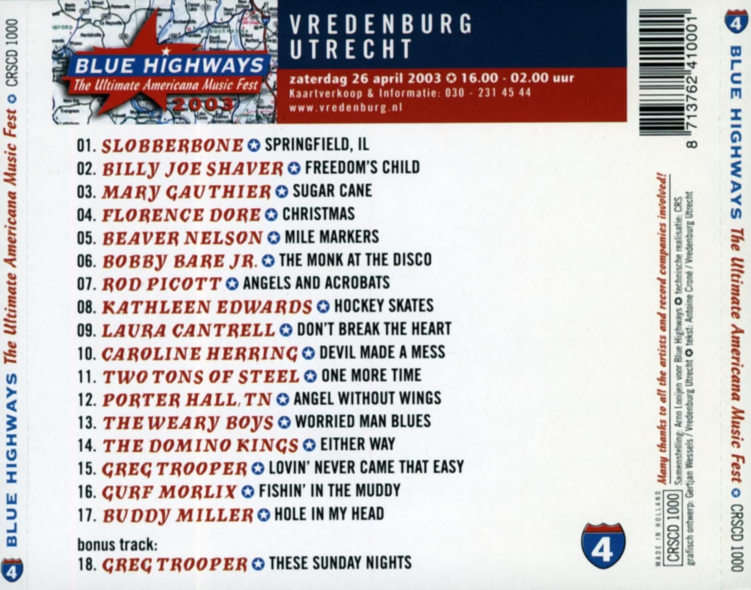 Blue Highways 2003
