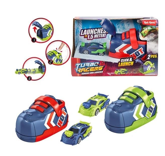 Toi-Toys - Turbo Racers Rally Auto met Schoen Afschieter