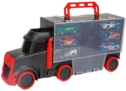 Toi-Toys - Turbo Racers Vrachtwagen met 6 Pull-back Raceauto\`s
