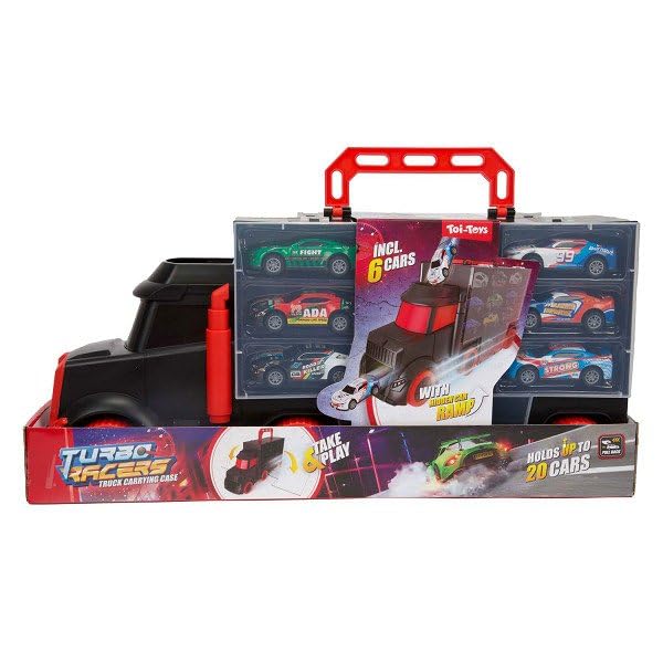 Toi-Toys - Turbo Racers Vrachtwagen met 6 Pull-back Raceauto\`s