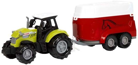 Ackers Ville Tractor en Trailer met Licht en Geluid, 10cm