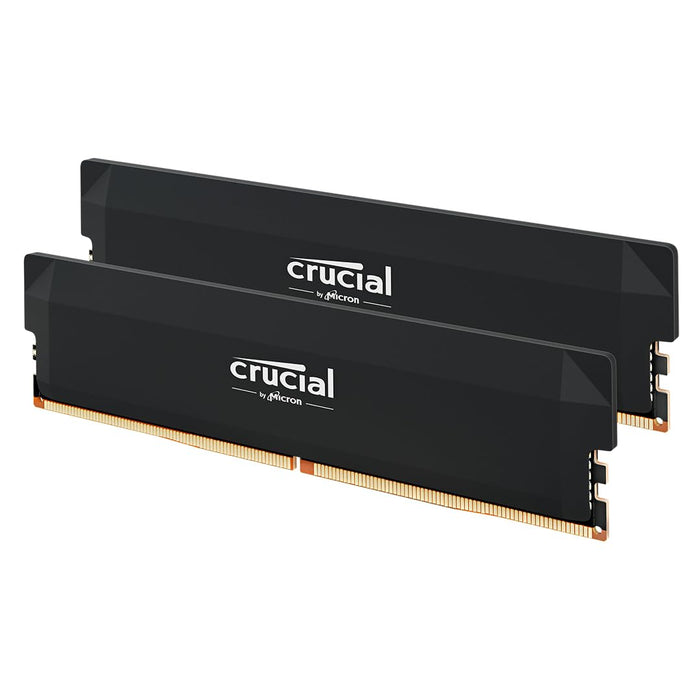 Crucial Pro DDR5 RAM 64GB Kit (2x32GB) 6000MHz CL40, Overclocking Gaming Memory, Intel XMP 3.0 / AMD EXPO, Computer Memory (PC), Black - CP2K32G60C40U5B