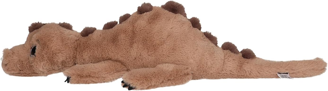 Depesche 13429 Dino World Cuddly Toy Dinosaur in Brown with Teeth in Dark Brown, Approx. 50 cm Large Plush Toy