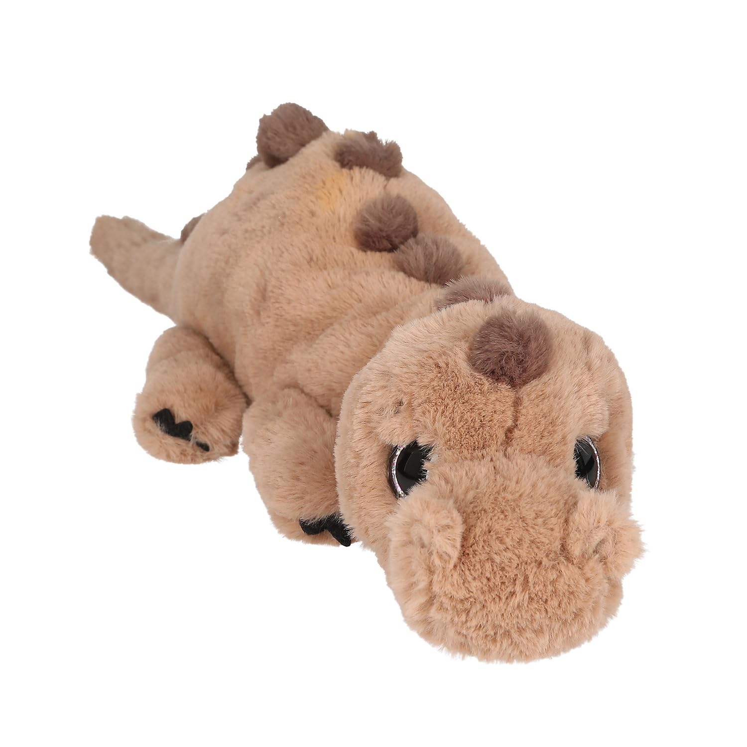 Depesche 13429 Dino World Cuddly Toy Dinosaur in Brown with Teeth in Dark Brown, Approx. 50 cm Large Plush Toy