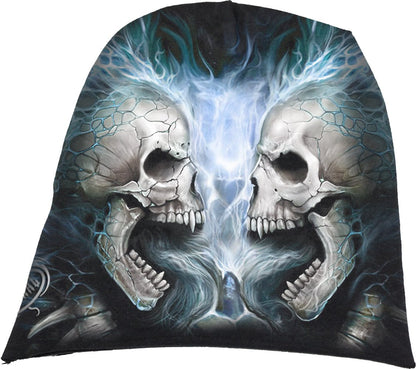 Spiral Direct Unisex Flaming Spine - Light Cotton Beanies Black Beanie, Black, One size (Manufacturer Size:One Size