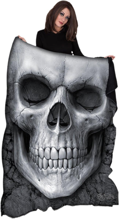 Spiral - Solemn Skull - Fleece Blanket with Double Sided Print - L