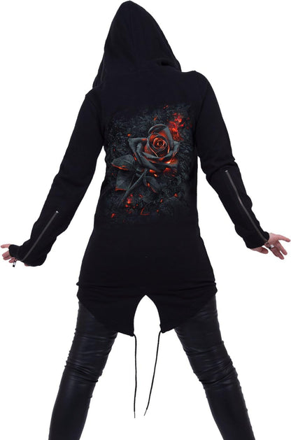 Spiral - BURNT ROSE (Female Black Hoodies) Small