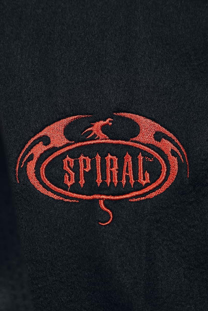Spiral Burnt Rose Unisex Blankets black, 100% polyester