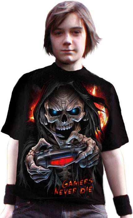 Spiral - Respawn - Kids T-Shirt Black