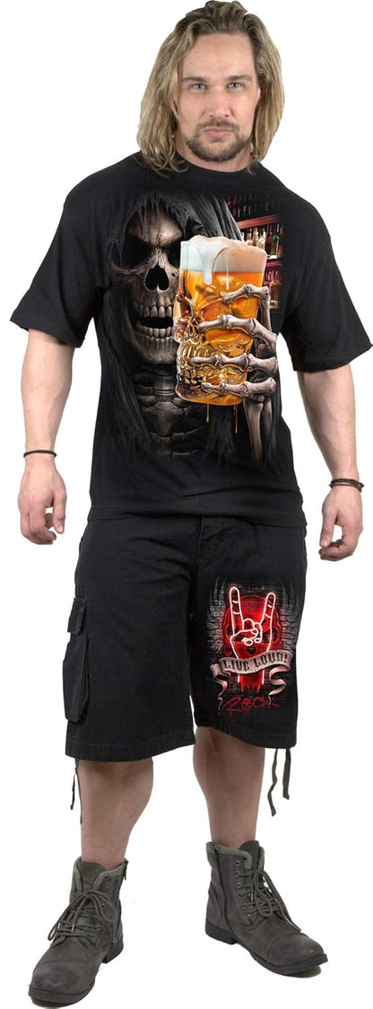 Spiral - Live Loud - Vintage Cargo Shorts Black XXL Black